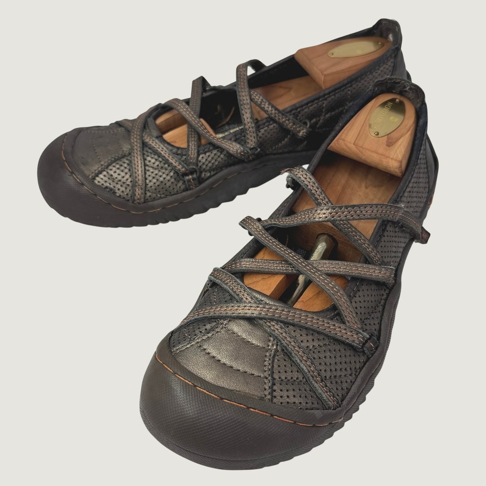 J-41 Sideline Women 9.5 Bronze Leather Mary Jane Strappy Jeep Outdoor Sandals